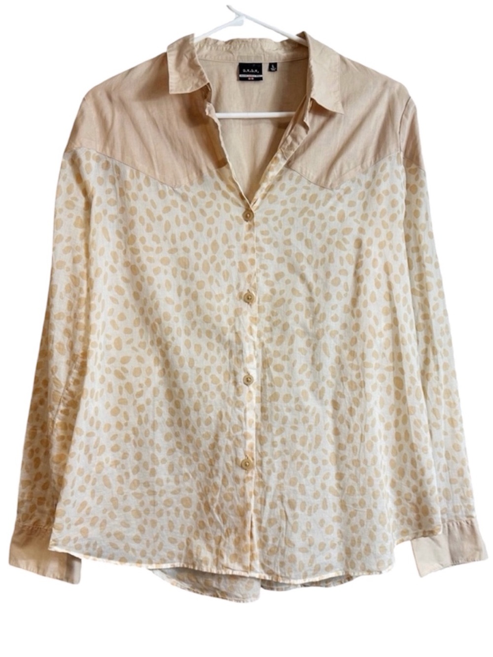 Uniqlo Designers Invitation Project Thin Cotton Spotted Button Down Blouse